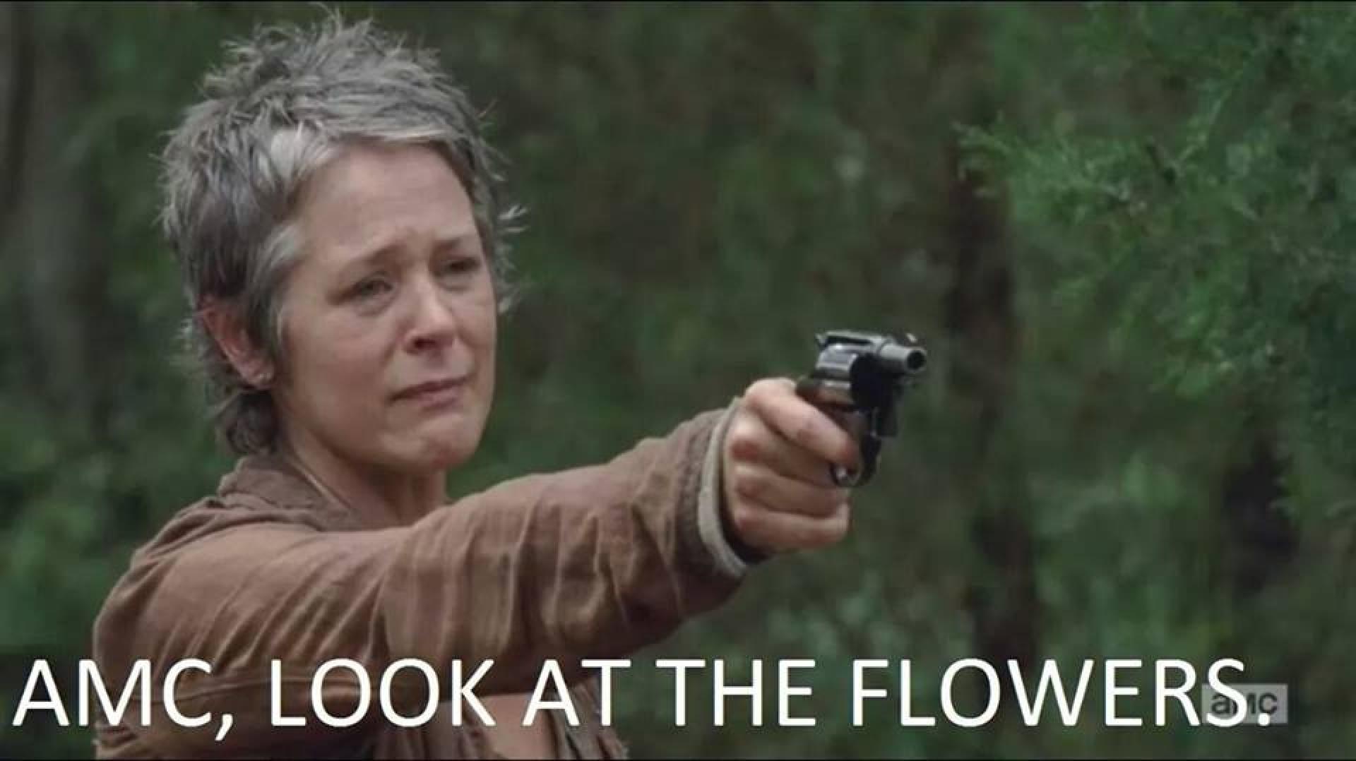 AMC look at the flowers